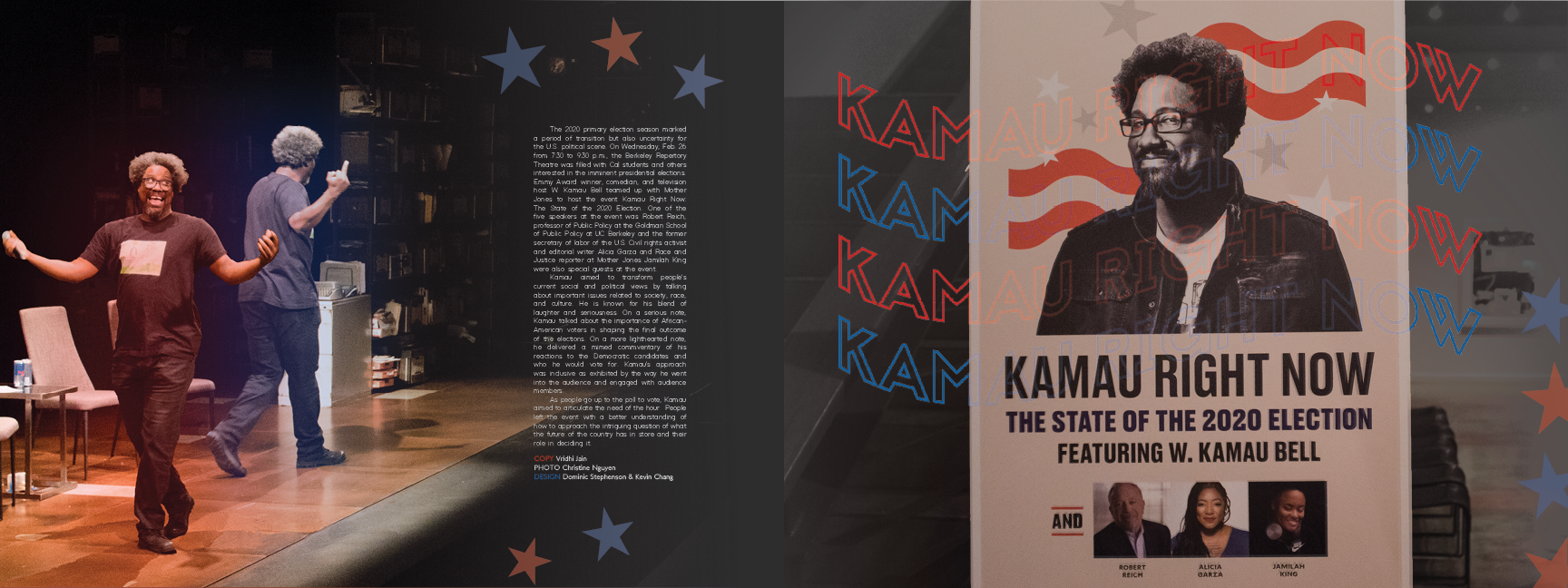 Kamau's Berkeley event Yearbook Spread